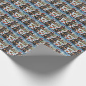 Papier Cadeau Doberman Winter Wonderland Christmas Joy (Coin)