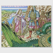 Papier Cadeau "Dobrynya Nikitich secourt Zabava" par Ivan Bilibi (Plat)