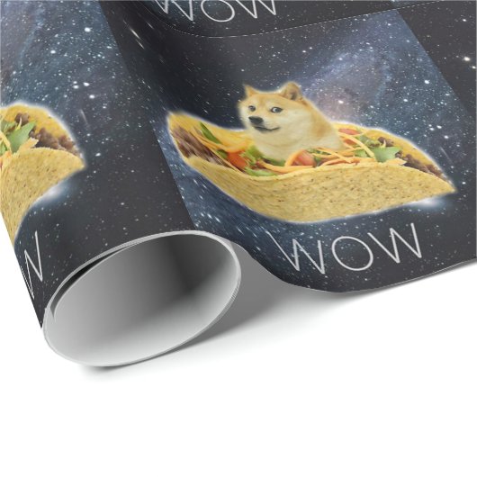 Papier Cadeau doce taco meme wrapping paper (Coin rond)