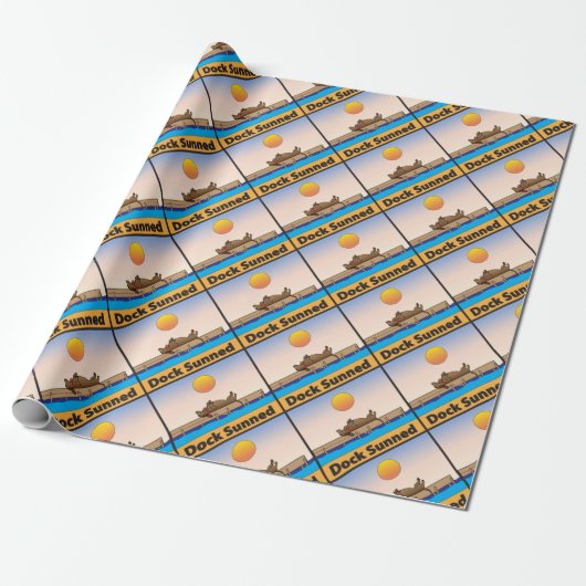 Papier Cadeau Dock exposé au soleil (Déroulé)