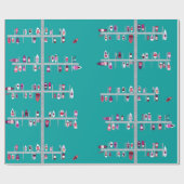 Papier Cadeau Docks rose et rouge de bateau sur l'Aqua (Plat)