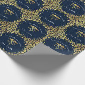 Papier Cadeau Doctor Nursing Practice Graduation Navy Blue Gold (Coin)