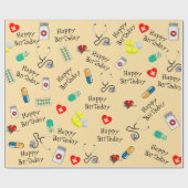 Papier Cadeau  Doctor's birthday   (Plat)