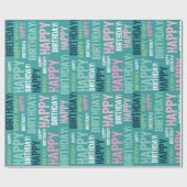 Papier Cadeau Document d'anniversaire (Plat)