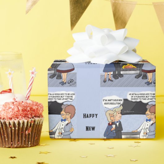 Papier Cadeau Document d'enveloppement de la résolution du Nouve (Fête d'anniversaire)