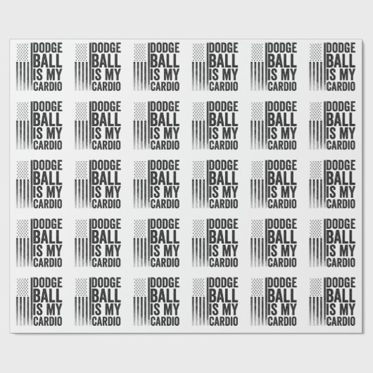 Papier Cadeau Dodgball Est Mon Cardio Funny Patriotique Américai (Plat)