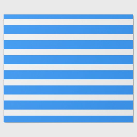 Papier Cadeau Dodger Bleu Blanc Classique Horizontal (Plat)