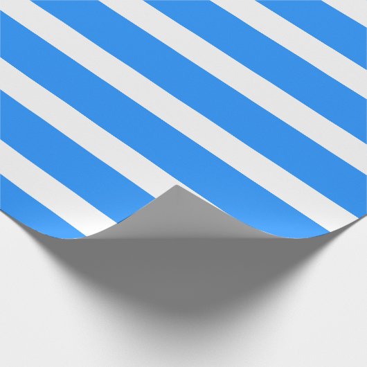 Papier Cadeau Dodger Bleu Blanc Classique Horizontal (Coin)