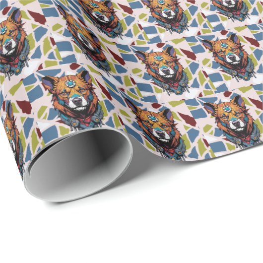 Papier Cadeau dog (Coin rond)