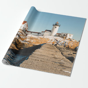 Papier Cadeau Dog Bar Lighthouse le long de la côte océanique de