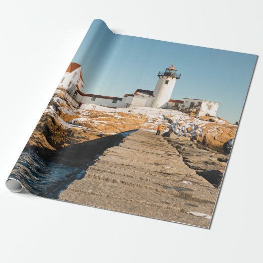 Papier Cadeau Dog Bar Lighthouse le long de la côte océanique de (Déroulé)