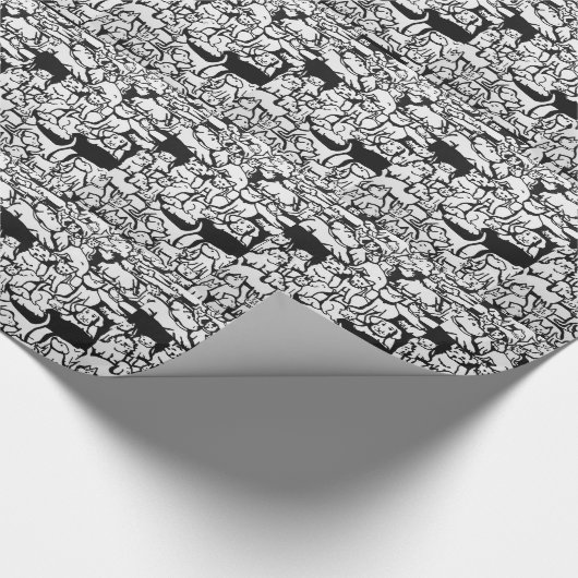 Papier Cadeau Dogs et chats" Papier à envelopper (Coin)