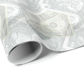 Papier cadeau Dollar Argent (Coin rond)