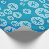 Papier Cadeau Dollar de sable blanc et Motif bleu (Coin)
