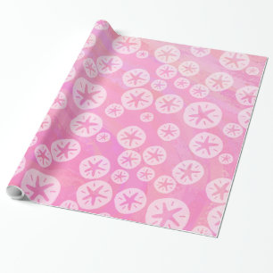 Papier Cadeau Dollar de sable blanc et rose