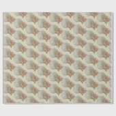 Papier Cadeau Dollar de Sable Corail de Mer (Plat)