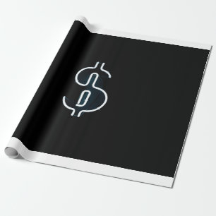 Papier Cadeau dollar néon saint