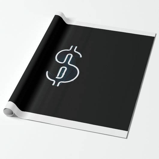 Papier Cadeau dollar néon saint (Déroulé)