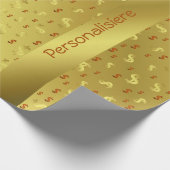 Papier Cadeau dollar, Or, feuille, feuille, motif, moderne, Wrap (Coin)