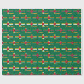 Papier Cadeau Dominica Wrapping Paper, Dominica Flag patriotes (Plat)