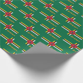 Papier Cadeau Dominica Wrapping Paper, Dominica Flag patriotes (Coin)