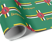Papier Cadeau Dominica Wrapping Paper, Dominica Flag patriotes (Coin rond)
