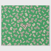 Papier Cadeau dominos verts (Plat)