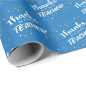 Papier Cadeau Don de l'enseignant avec étoiles (Coin rond)