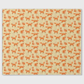 Papier Cadeau Don du Motif Red Fox mignon (Plat)