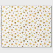 Papier Cadeau Don Festiant Elegant Gold Confetti (Plat)
