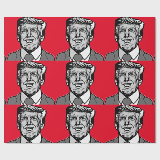 PAPIER CADEAU DONALD TRUMP (Plat)