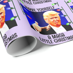 Papier Cadeau DONALD TRUMP 2024 MAGA LIVRE DE MAGASINS DE Noël