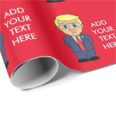 Papier Cadeau Donald Trump à l'air sourd (Coin rond)