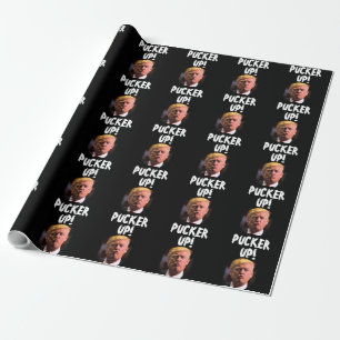 PAPIER CADEAU DONALD TRUMP BAISER DRÔLE