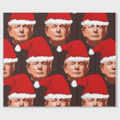 Papier Cadeau DONALD TRUMP CHRISTMAS PÈRE NOËL Wrapper Paper (Plat)