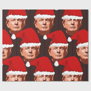 Papier Cadeau DONALD TRUMP CHRISTMAS PÈRE NOËL Wrapper Paper