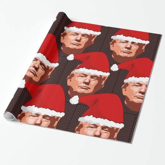 Papier Cadeau DONALD TRUMP CHRISTMAS PÈRE NOËL Wrapper Paper (Déroulé)