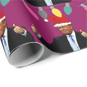 PAPIER CADEAU DONALD TRUMP CHRISTMAS WRAPPING PAPER (Coin rond)