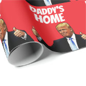 PAPIER CADEAU DONALD TRUMP DADDY'S HOME CHRISTMAS (Coin rond)