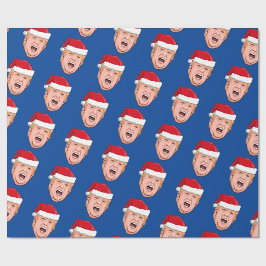 Papier Cadeau Donald Trump en colère Noël (Plat)