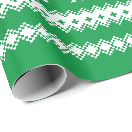 Papier Cadeau Donald Trump en colère Noël (Coin rond)