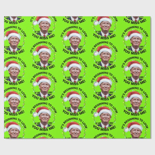 Papier Cadeau Donald Trump Funny Christmas MAGA (Plat)