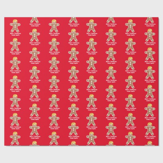 Papier Cadeau Donald Trump Gingerbread homme (Couture)