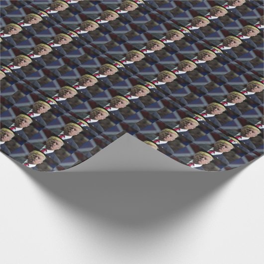 PAPIER CADEAU DONALD TRUMP KISS CHRISTMAS LIVRE (Coin)