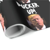 PAPIER CADEAU DONALD TRUMP KISS FUNNY (Coin rond)