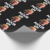 PAPIER CADEAU DONALD TRUMP KISS FUNNY (Coin)