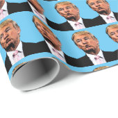 PAPIER CADEAU DONALD TRUMP KISS LIVRE D'ANNIVERSAIRE D'ANNIVERSA (Coin rond)