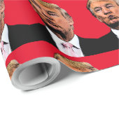 PAPIER CADEAU DONALD TRUMP KISS WRAPPER PAPIER (Coin rond)