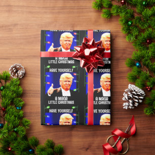 Papier Cadeau DONALD TRUMP MAGA PETIT LITTLE Christmas WRAPPER P
