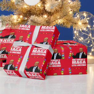 Papier Cadeau DONALD TRUMP MAGA PETIT Noël